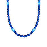 Light Up Bead Necklace- Blue - Batteries Included - Not For Children Under 3